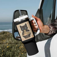 Vintage Kawaii Cat Ramen Graphic Tumbler With Handle Retro Japanese Anime Inspo - Wonder Print Shop