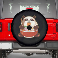 Kawaii Panda Eating Ramen Graphic Spare Tire Cover Otaku Japanese Noodle Cute Anime Lover - Wonder Print Shop