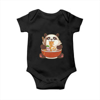 Kawaii Panda Eating Ramen Graphic Baby Onesie Otaku Japanese Noodle Cute Anime Lover - Wonder Print Shop
