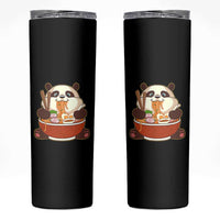 Kawaii Panda Eating Ramen Graphic Skinny Tumbler Otaku Japanese Noodle Cute Anime Lover - Wonder Print Shop