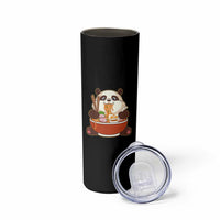 Kawaii Panda Eating Ramen Graphic Skinny Tumbler Otaku Japanese Noodle Cute Anime Lover - Wonder Print Shop
