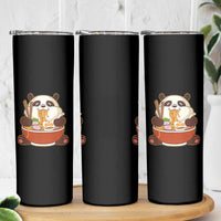 Kawaii Panda Eating Ramen Graphic Skinny Tumbler Otaku Japanese Noodle Cute Anime Lover - Wonder Print Shop