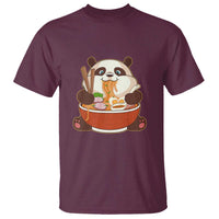 Kawaii Panda Eating Ramen Graphic T Shirt Otaku Japanese Noodle Cute Anime Lover - Wonder Print Shop