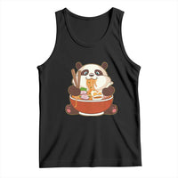 Kawaii Panda Eating Ramen Graphic Tank Top Otaku Japanese Noodle Cute Anime Lover - Wonder Print Shop