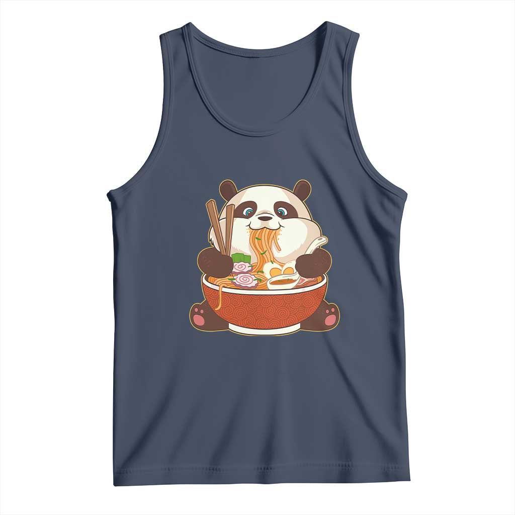 Kawaii Panda Eating Ramen Graphic Tank Top Otaku Japanese Noodle Cute Anime Lover - Wonder Print Shop