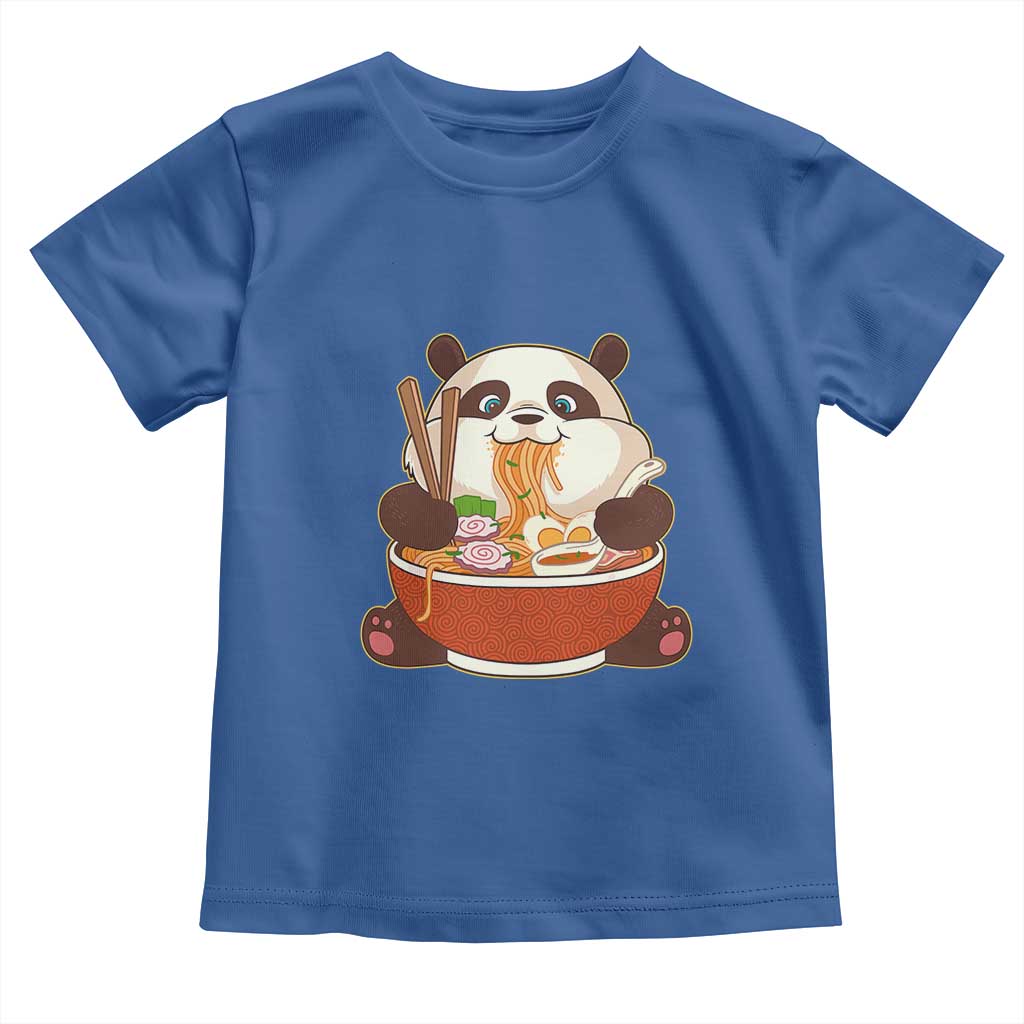 Kawaii Panda Eating Ramen Graphic Toddler T Shirt Otaku Japanese Noodle Cute Anime Lover - Wonder Print Shop