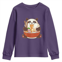 Kawaii Panda Eating Ramen Graphic Youth Sweatshirt Otaku Japanese Noodle Cute Anime Lover - Wonder Print Shop