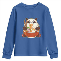 Kawaii Panda Eating Ramen Graphic Youth Sweatshirt Otaku Japanese Noodle Cute Anime Lover - Wonder Print Shop