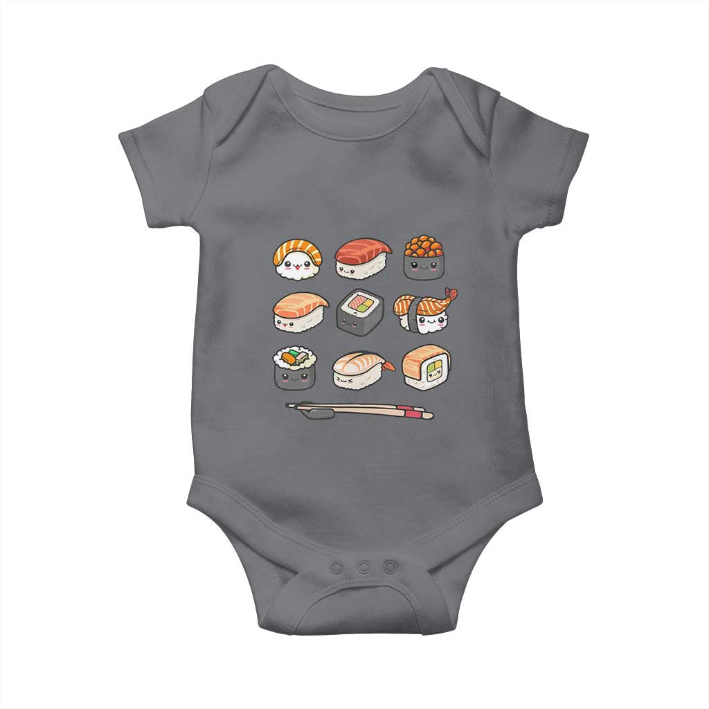 Kawaii Sushi Set Baby Onesie Japanese Food Lover Anime Otaku Manga