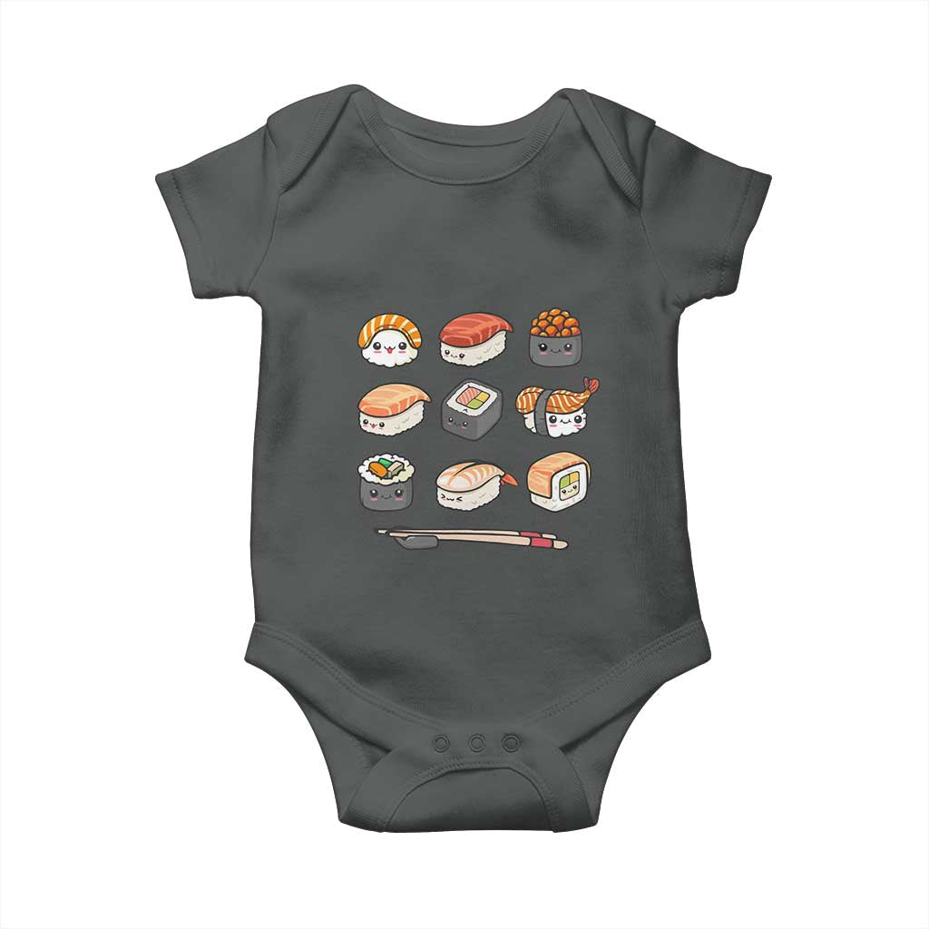 Kawaii Sushi Set Baby Onesie Japanese Food Lover Anime Otaku Manga
