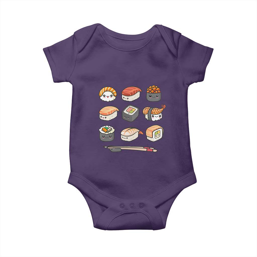 Kawaii Sushi Set Baby Onesie Japanese Food Lover Anime Otaku Manga
