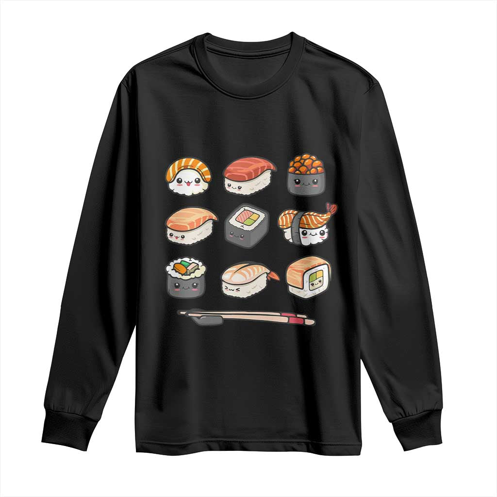 Kawaii Sushi Set Long Sleeve Shirt Japanese Food Lover Anime Otaku Manga