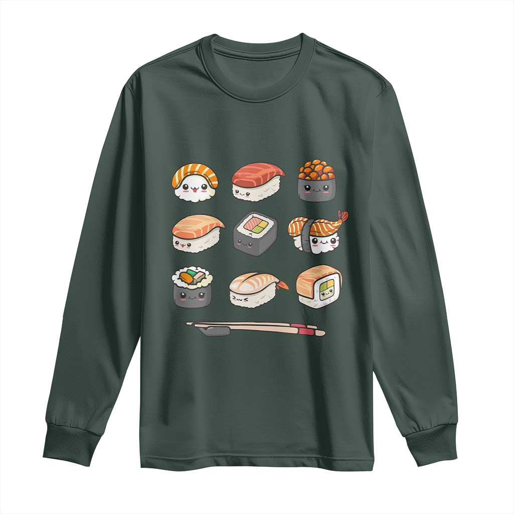 Kawaii Sushi Set Long Sleeve Shirt Japanese Food Lover Anime Otaku Manga