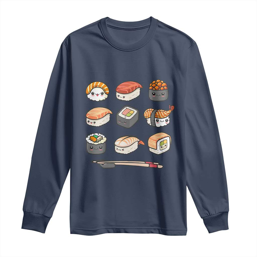 Kawaii Sushi Set Long Sleeve Shirt Japanese Food Lover Anime Otaku Manga