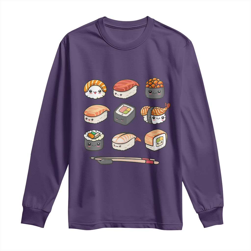 Kawaii Sushi Set Long Sleeve Shirt Japanese Food Lover Anime Otaku Manga
