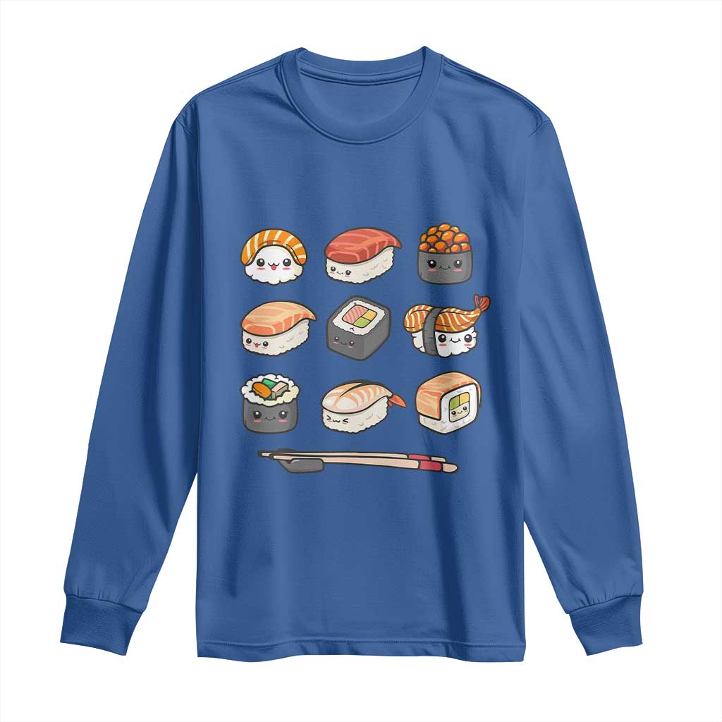 Kawaii Sushi Set Long Sleeve Shirt Japanese Food Lover Anime Otaku Manga