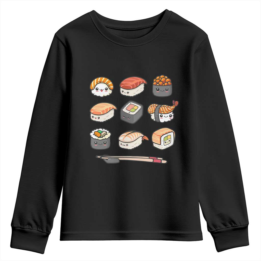 Kawaii Sushi Set Youth Sweatshirt Japanese Food Lover Anime Otaku Manga
