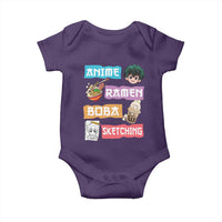 Anime Ramen Boba Sketching Baby Onesie Kawaii Otaku Anime Manga Japanese Pop Culture Cute Graphic