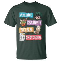 Anime Ramen Boba Sketching T Shirt Kawaii Otaku Anime Manga Japanese Pop Culture Cute Graphic - Wonder Print Shop