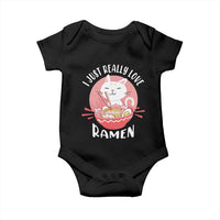 Funny Kawaii Cat Ramen Japanese Baby Onesie I Just Really Love Ramen Otaku Manga Cute Graphic