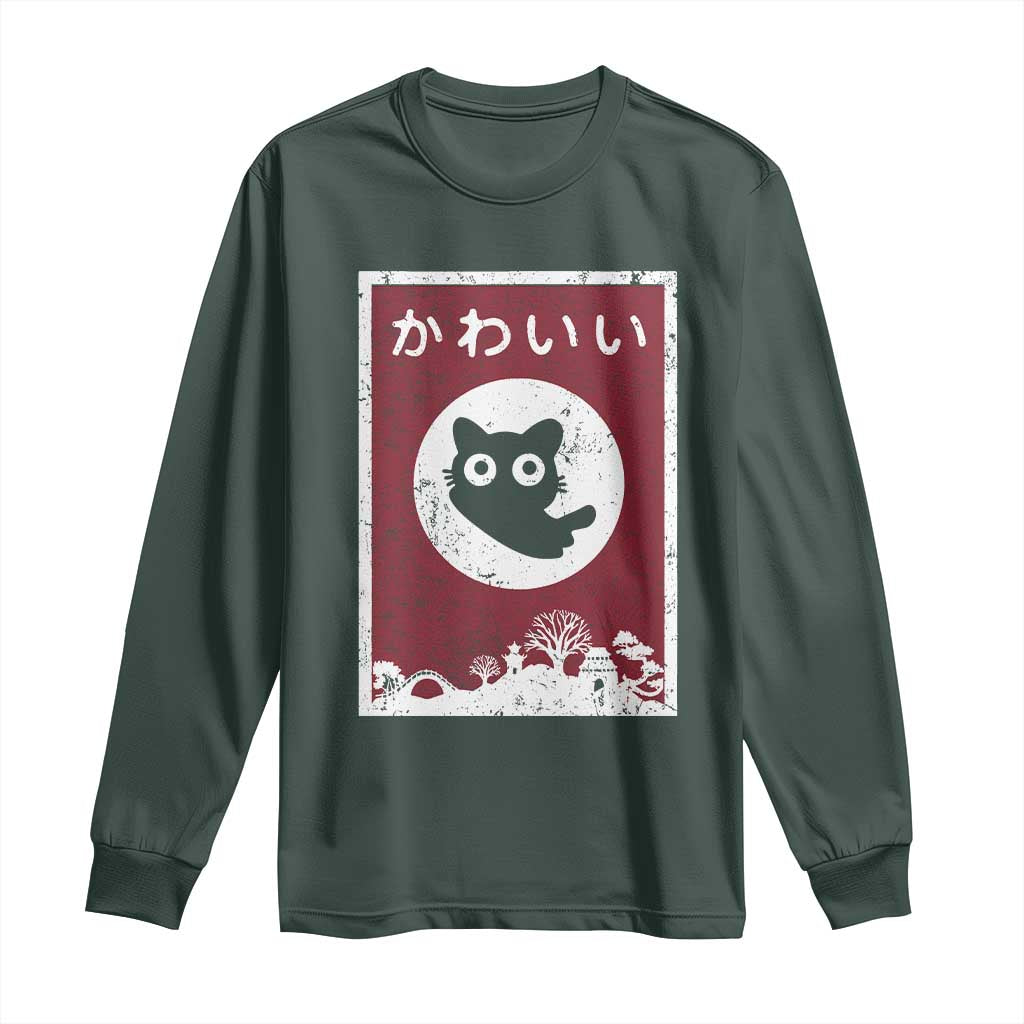 Japanese Kawaii Cat Long Sleeve Shirt Anime Otaku Manga Japan Lover