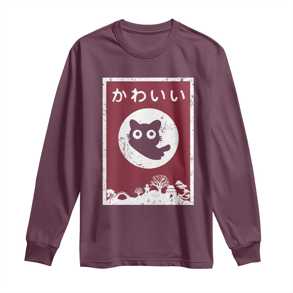 Japanese Kawaii Cat Long Sleeve Shirt Anime Otaku Manga Japan Lover