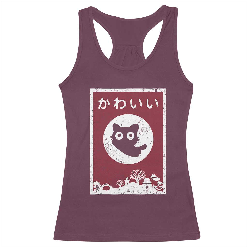Japanese Kawaii Cat Racerback Tank Top Anime Otaku Manga Japan Lover