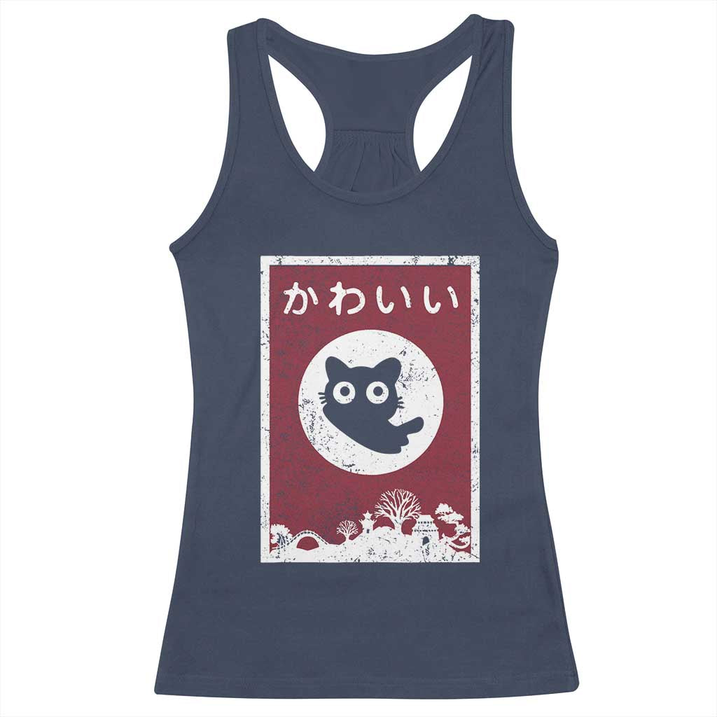 Japanese Kawaii Cat Racerback Tank Top Anime Otaku Manga Japan Lover