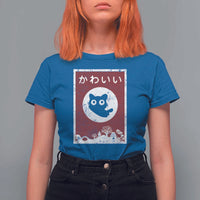 Japanese Kawaii Cat T Shirt For Women Anime Otaku Manga Japan Lover