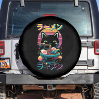 Retro Kawaii Ramen Cat Graphic Spare Tire Cover Cute Anime Japanese Japan Inspo - Wonder Print Shop