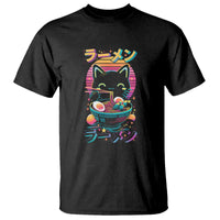 Retro Kawaii Ramen Cat Graphic T Shirt Cute Anime Japanese Japan Inspo - Wonder Print Shop