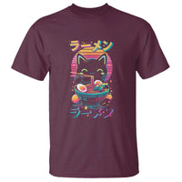 Retro Kawaii Ramen Cat Graphic T Shirt Cute Anime Japanese Japan Inspo - Wonder Print Shop