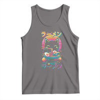 Retro Kawaii Ramen Cat Graphic Tank Top Cute Anime Japanese Japan Inspo - Wonder Print Shop