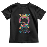 Retro Kawaii Ramen Cat Graphic Toddler T Shirt Cute Anime Japanese Japan Inspo - Wonder Print Shop