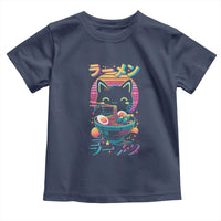 Retro Kawaii Ramen Cat Graphic Toddler T Shirt Cute Anime Japanese Japan Inspo - Wonder Print Shop