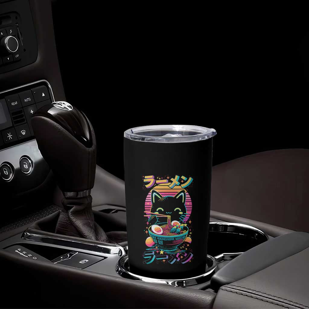 Retro Kawaii Ramen Cat Graphic Tumbler Cup Cute Anime Japanese Japan Inspo - Wonder Print Shop