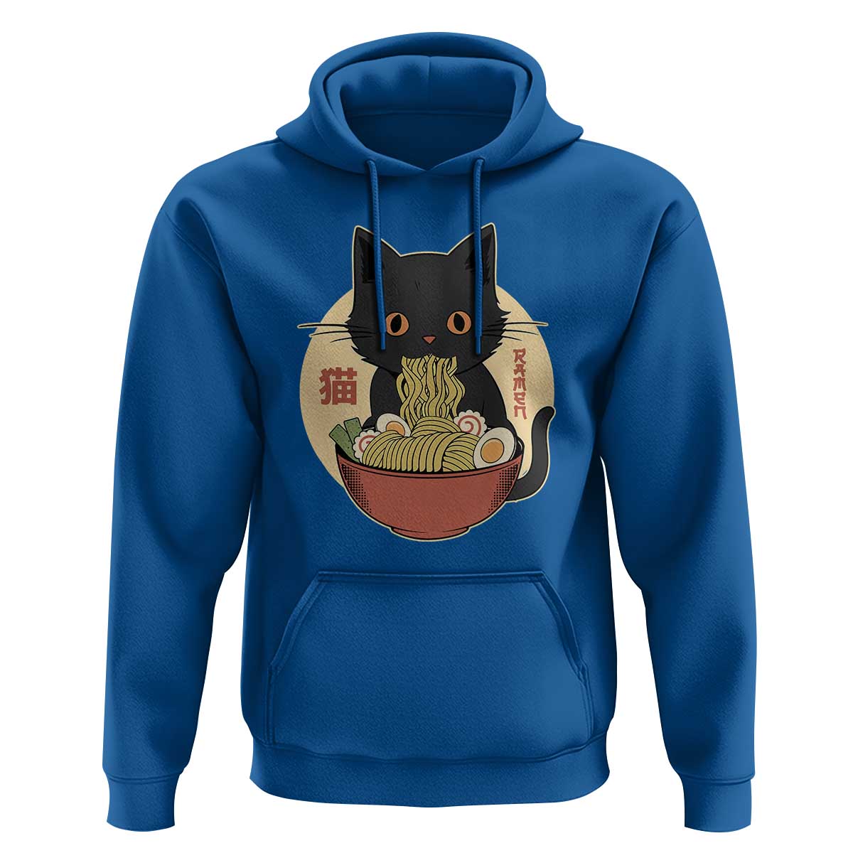Kawaii Black Cat Eating Ramen Hoodie Funny Graphic Japanese Kawaii Anime Inspo - Wonder Print Shop