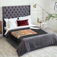 Funny Orange Cat Eating Ramen Throw Blanket Japanese Vintage Graphic Kawaii Anime - Wonder Print Shop