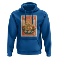 Funny Orange Cat Eating Ramen Hoodie Japanese Vintage Graphic Kawaii Anime - Wonder Print Shop