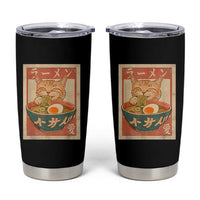 Funny Orange Cat Eating Ramen Tumbler Cup Japanese Vintage Graphic Kawaii Anime - Wonder Print Shop