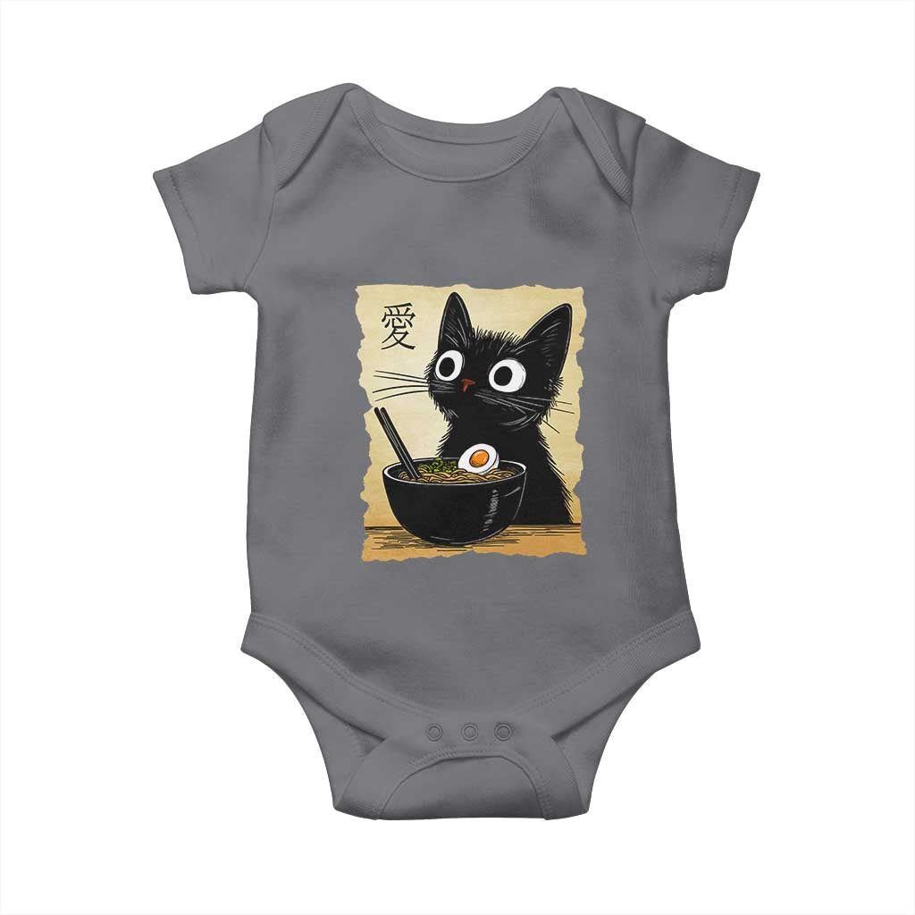 Funny Kawaii Cat Ramen Baby Onesie Japanese Noodles Lover Anime Otaku Manga Retro