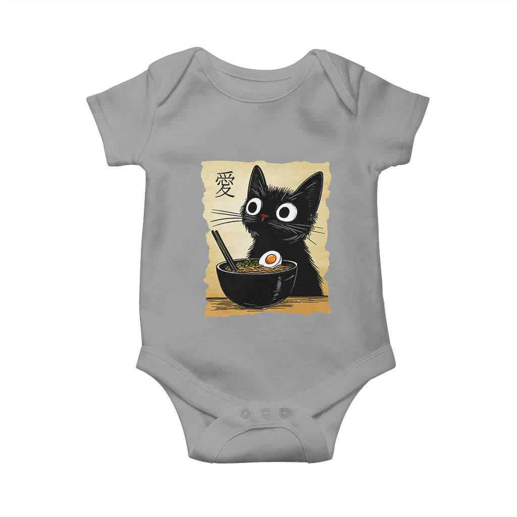 Funny Kawaii Cat Ramen Baby Onesie Japanese Noodles Lover Anime Otaku Manga Retro