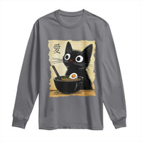 Funny Kawaii Cat Ramen Long Sleeve Shirt Japanese Noodles Lover Anime Otaku Manga Retro
