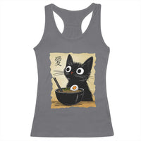 Funny Kawaii Cat Ramen Racerback Tank Top Japanese Noodles Lover Anime Otaku Manga Retro