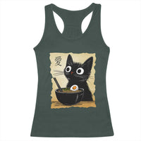 Funny Kawaii Cat Ramen Racerback Tank Top Japanese Noodles Lover Anime Otaku Manga Retro