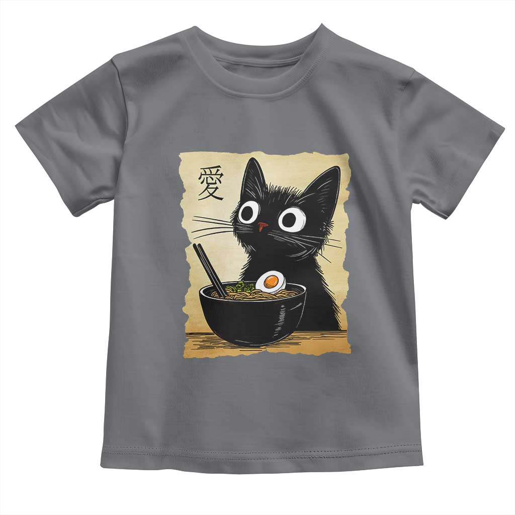 Funny Kawaii Cat Ramen Toddler T Shirt Japanese Noodles Lover Anime Otaku Manga Retro