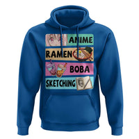Anime Ramen Boba Sketching Hoodie Kawaii Otaku Manga Lover Japanese Pop Culture