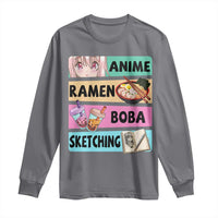 Anime Ramen Boba Sketching Long Sleeve Shirt Kawaii Otaku Manga Lover Japanese Pop Culture