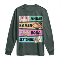 Anime Ramen Boba Sketching Long Sleeve Shirt Kawaii Otaku Manga Lover Japanese Pop Culture