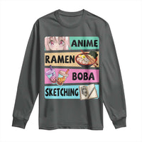 Anime Ramen Boba Sketching Long Sleeve Shirt Kawaii Otaku Manga Lover Japanese Pop Culture